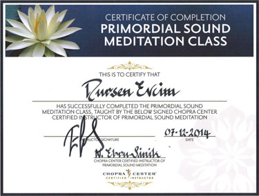 Certificate of completion meditation