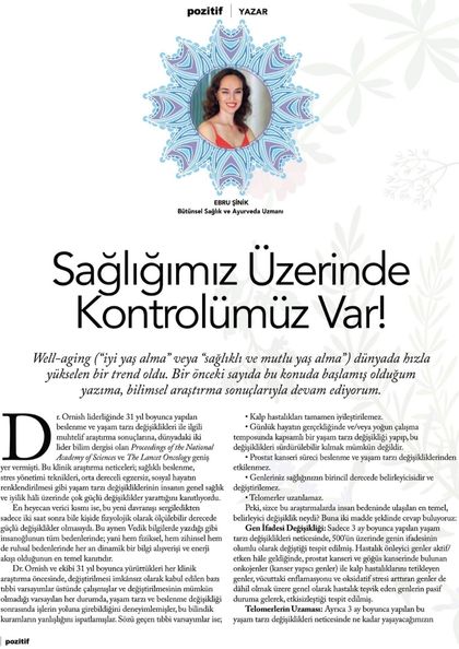 Pozitif Dergisi Kasım 2020 — Ebru Şinik yazısı, sayfa 2