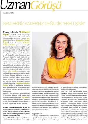 Asia Spa Dergisi Ebru Şinik Ayurvedik Yaşam 2018