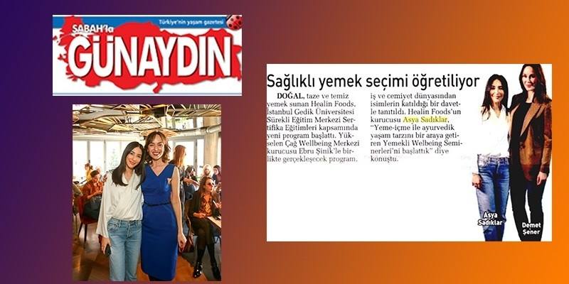 Sabah Gazetesi – Ebru Şinik & Healin Foods