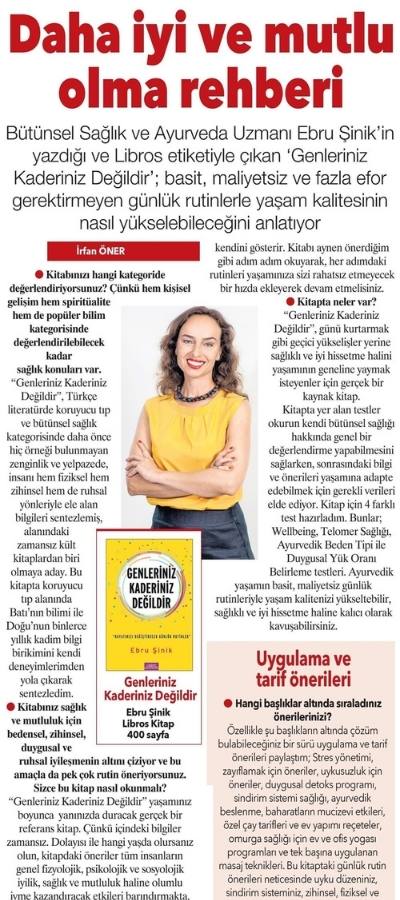 Posta Gazetesi kitap eki kupürü – Ebru Şinik röportajı