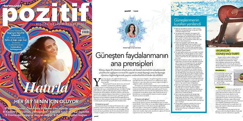 Pozitif Dergisi Ebru Şinik Güneşten Faydalanma