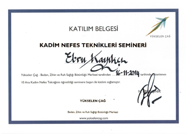 Yukselen Cag Nefes Seminerleri