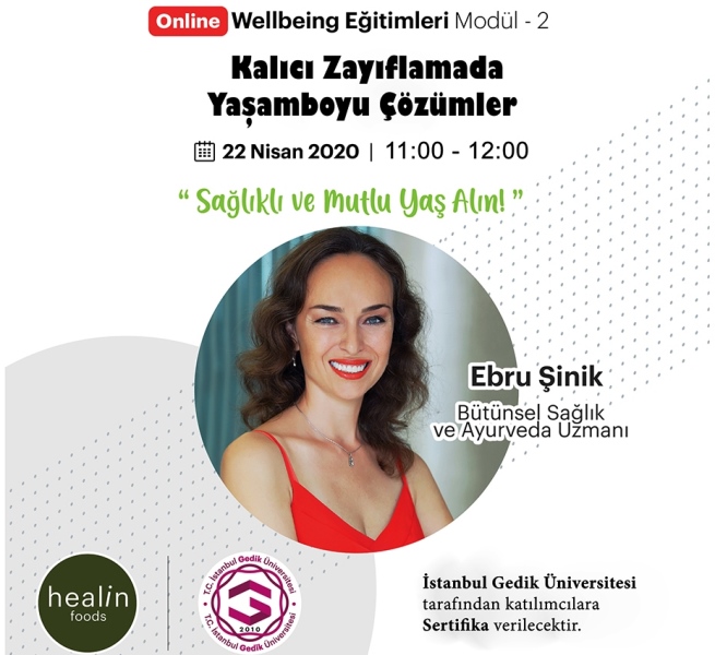 Ebru Şinik Gedik Üniversitesi Online Wellbeing Eğitimlerinde Kalıcı Zayıflamada Yaşamboyu Çözümler